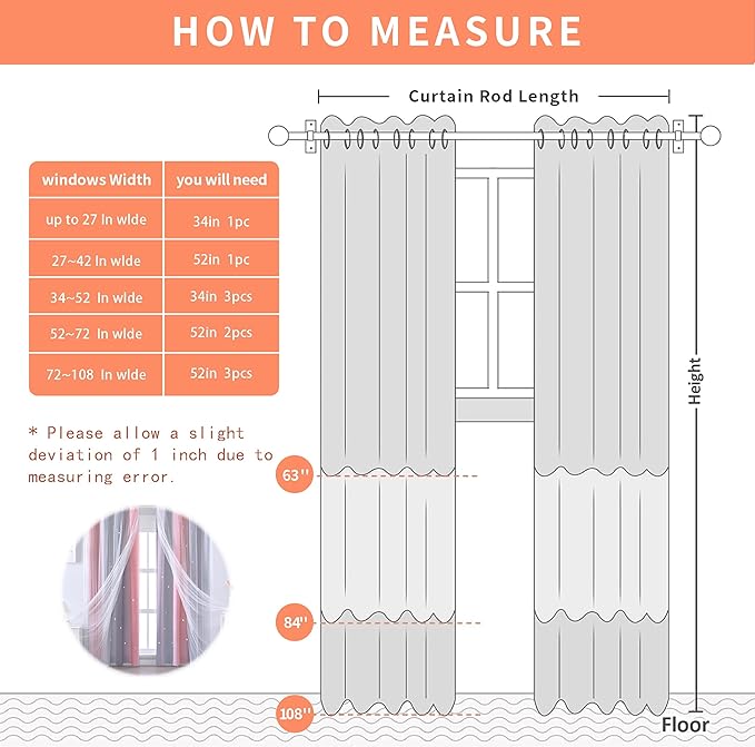 XiDi Dream Star Blackout Curtains for Kids Rooms Girls Princess Curtain for Bedroom Window 84 inches Long (Grey Pink Purple, W52 X L84)
