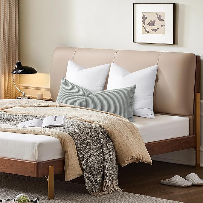 SAVORI Down Feather Throw Pillow Inserts 28x28 Euro Pillow Inserts, Soft Fluffy Throw Pillows with Cotton Cover, Decorative Throw Pillows for Couch Sofa Bed-White