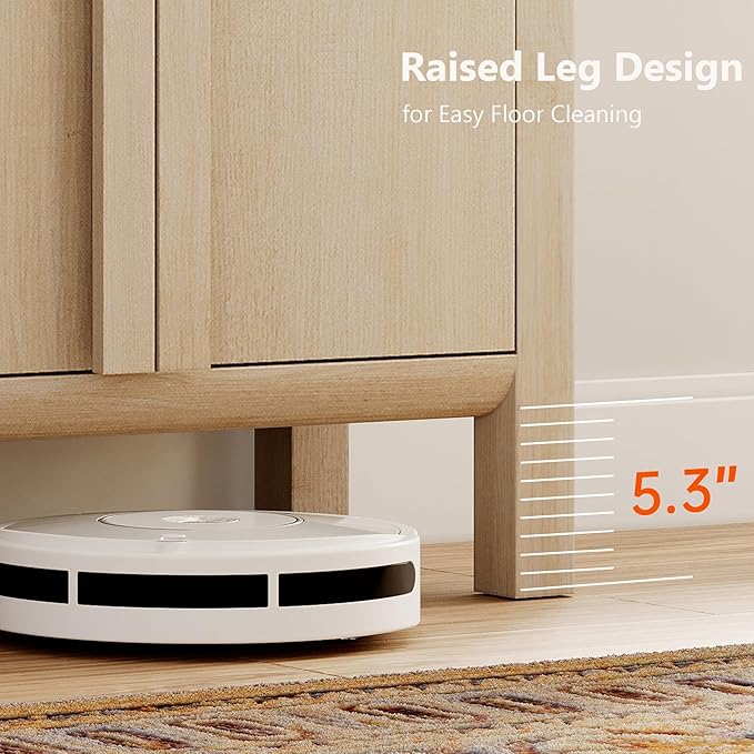 WAMPAT 63" W Large Buffet Sideboard Cabinet with Storages, Modern Buffet Table Coffee Bar Wine Bar Storage Curved Cabinet with 4 Doors for Dining Room, Living Room, Kitchen, Light Oak