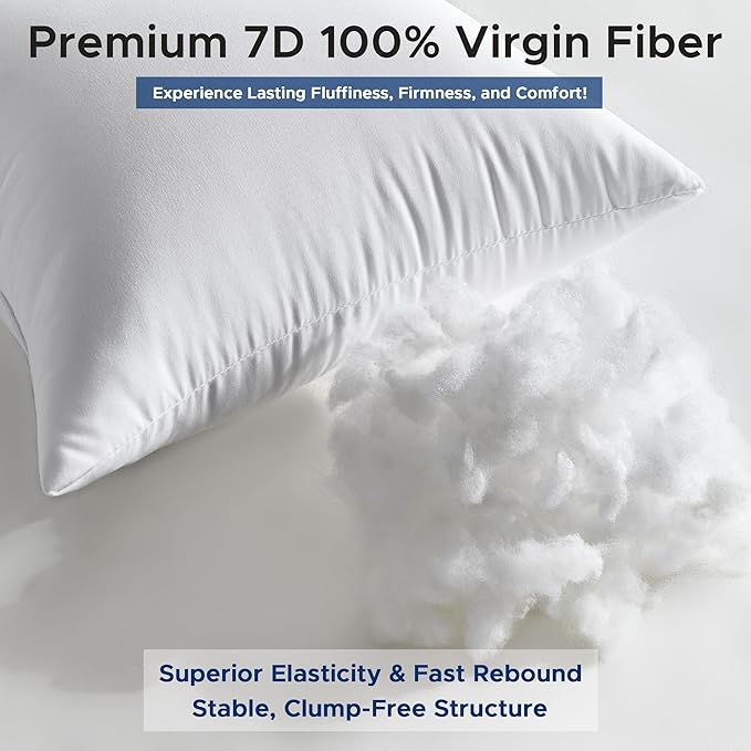 26 x 26 Throw Pillow Inserts Pack of 2 Large White Decorative Square Pillows for Couch Bed Sofa Cushion Sham Stuffer Indoor