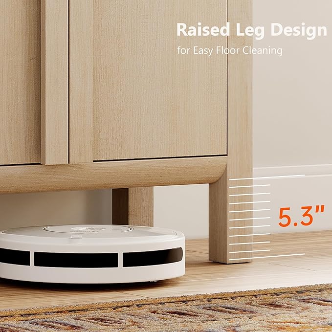 WAMPAT 126" W Large Buffet Sideboard Cabinet with Storages, Modern Buffet Table Coffee Bar Wine Bar Storage Curved Cabinet with 8 Doors for Dining Room, Living Room, Kitchen, Light Oak