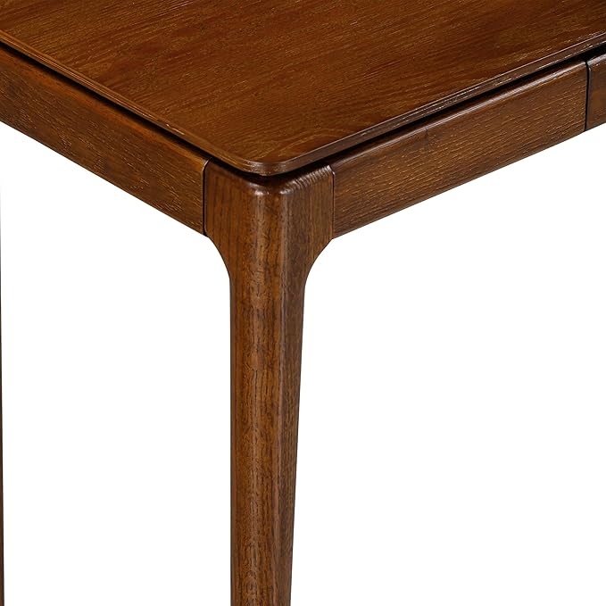 NTC Mingle 47-Inch Console Table, Modern Solid Wood Entryway Table with Hidden Drawer, Waterproof & Heat Resistant, Narrow Table for Hallway, Living Room & Foyer, Dark Walnut