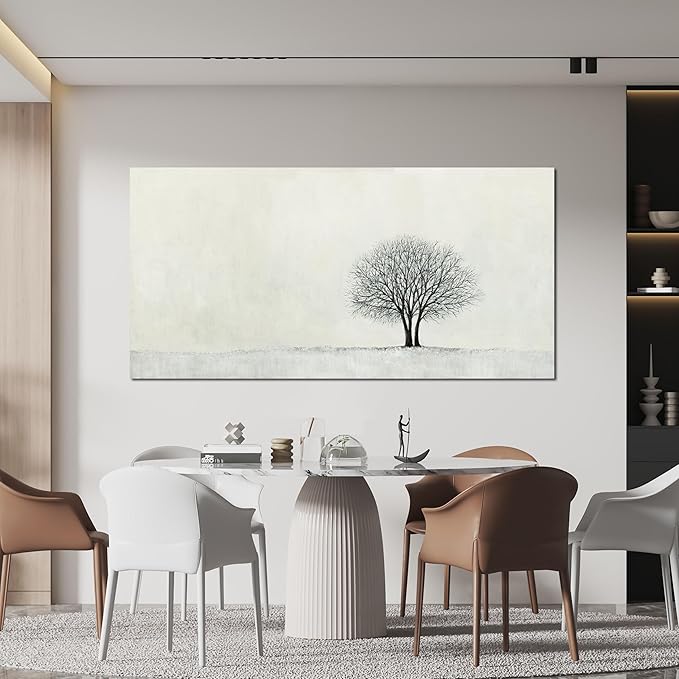 Canvas Wall Art Decor Wall Art Pictures for Living Room Canvas Modern Art Wall Decor Black and White Wall Art Decor Minimalist Tree Wall Art Prints Art Work for Home Office Wall Decor 24" X 48"