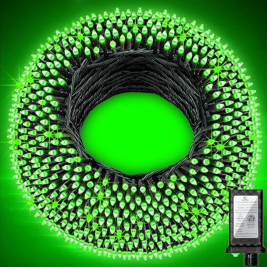 1500 LED 470FT Christmas String Lights Outdoor, 12 Pro Modes and Timer Memory & Brightness, Plug in Waterproof Dark Green Wire Twinkle Light for for Xmas Yard Tree Wedding Party Decor (Green)