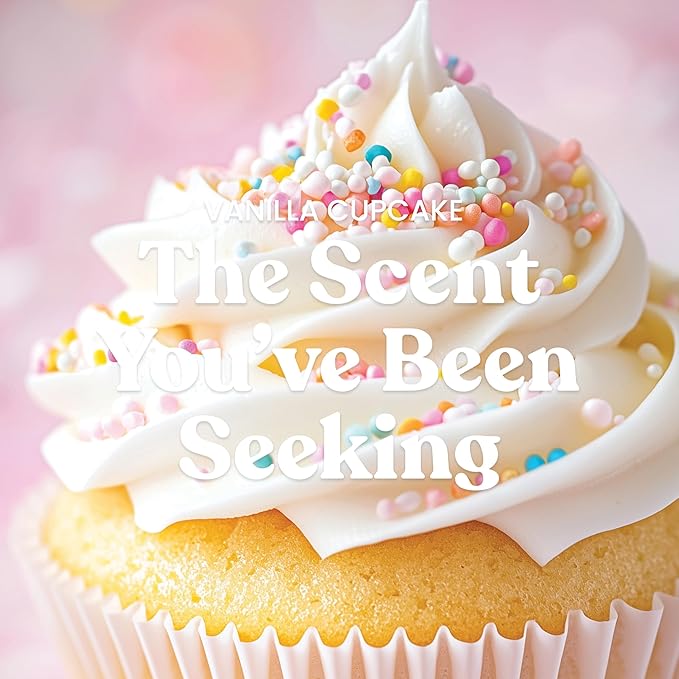 Yankee Candle Vanilla Cupcake, Scented Candle, 14.5oz 3-Wick Candle Jar with up to 40 Hours Burn Time, Giftable