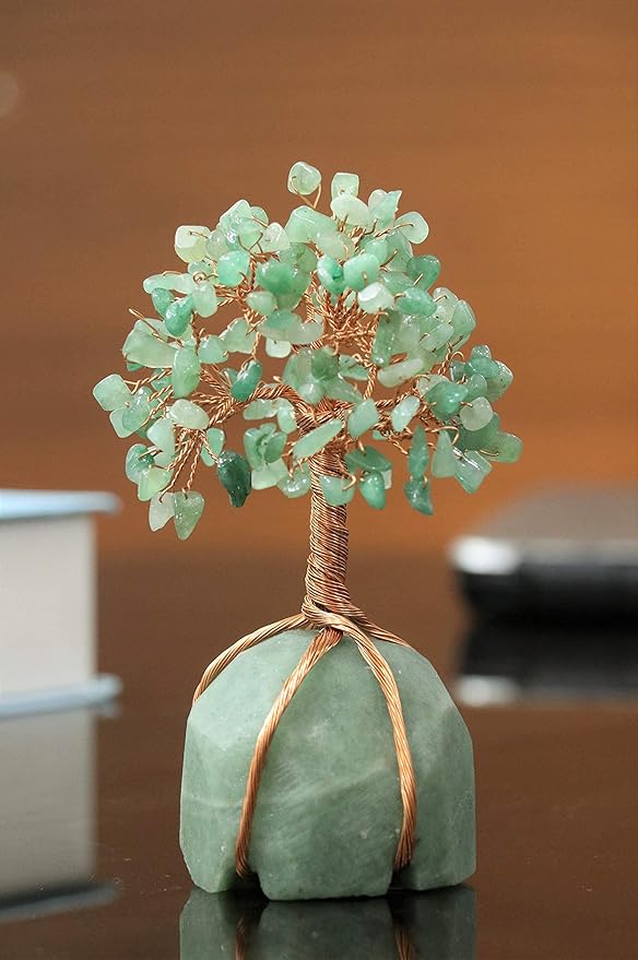 "Green Aventurine Crystal Tree with Green Aventurine Stone Base Tree of Life Decor for Bedroom, Birthday Gifts for Women, Sister Gift, Birthday Gifts for Mom, Cute Home Decor Housewarming present"