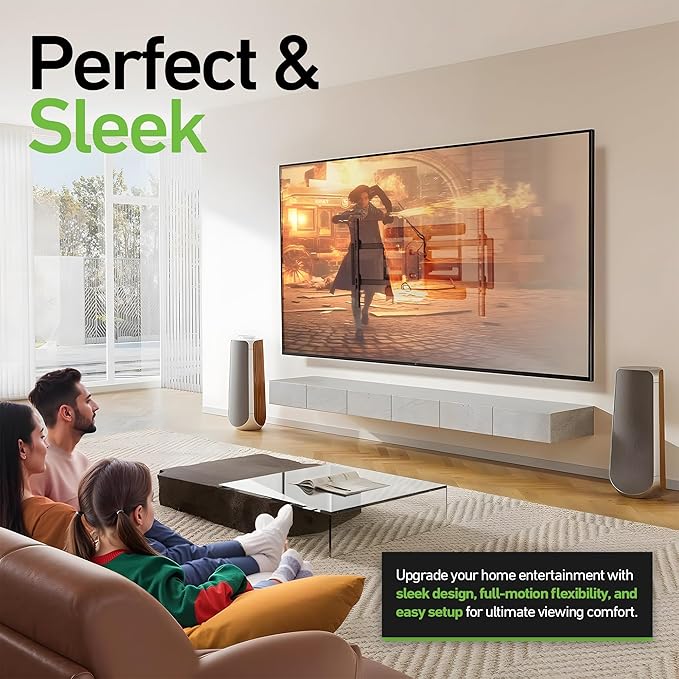 Heavy Duty Dual Arm Articulating TV Wall Mount Bracket for Sony BRAVIA 9 Class Mini LED QLED 4K HDR Google TV (2024) K-75XR90 75 Inch TV - Tilt & Swivel with Reduced Glare