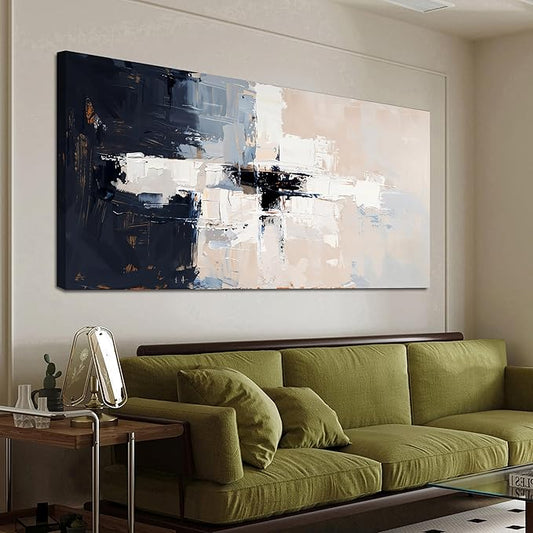 Abstract Wall Art Decor Oversized Wall Art Pictures for Living Room Oversized Black and White Wall Art Decor Large Abstract Canvas Art Wall Decor Wall Art Prints Artwork for Walls Office Decor 39" X 78"