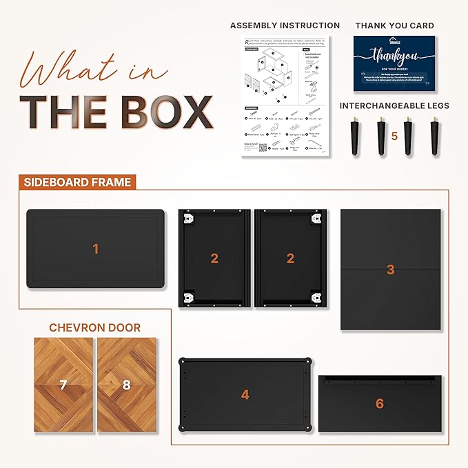 Lenia Solid Wood Storage Cabinet with Diamond Pattern Doors, Rustic Farmhouse Accent Cabinet for Living Room, or Entryway, Easy Assembly, Teak Brown