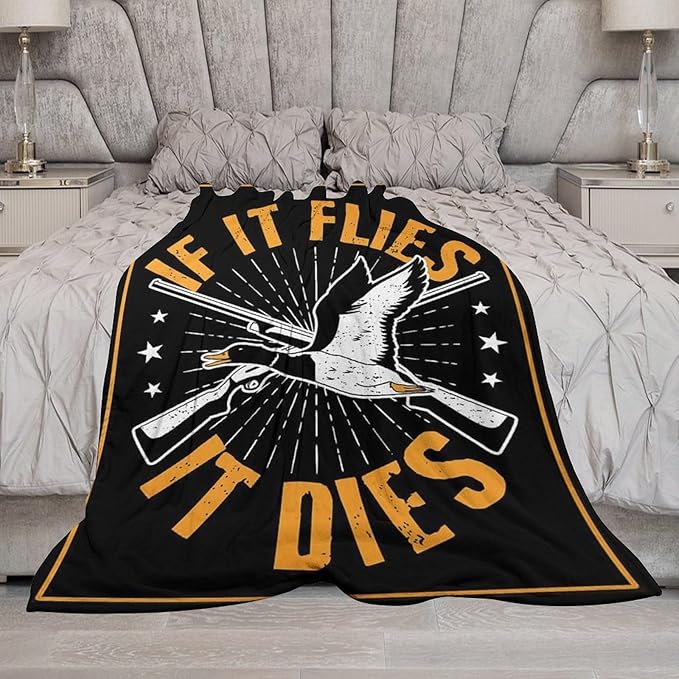 Goose Hunting Blanket Hunting Gifts for Men Goose Hunting Accessories Hunting Throw Blanket for Adults Soft Warm Cozy Fleece Blanket for Couch Sofa Bed 50"x60"