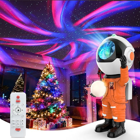 Rossetta Astronaut Galaxy Projector, Star Projector for Bedroom, LED Night Light for Kids Room with Timer and Remote, Room Decor Aesthetic, Home Decor, Gifts for Adults, Teens, Christmas, Birthday