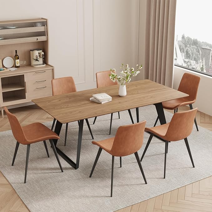 ZckyCine 51"-67" Expandable Modern Dining Table | Rectangular Wood Extendable Design | Space-Saving Multifunctional Kitchen & Home Furniture for Small Spaces, Family Dining Rooms