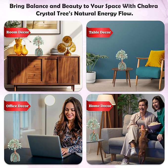 "Green Aventurine Crystal Tree with Green Aventurine Stone Base Tree of Life Decor for Bedroom, Birthday Gifts for Women, Sister Gift, Birthday Gifts for Mom, Cute Home Decor Housewarming present"