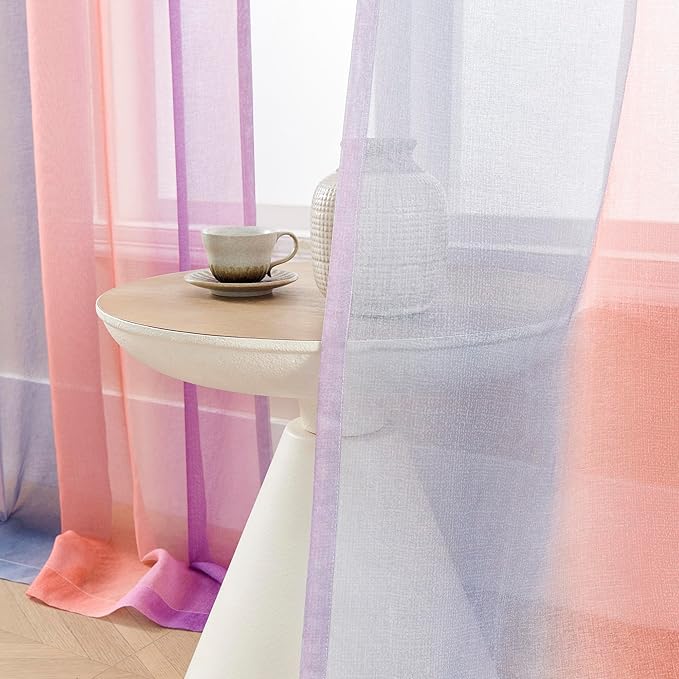 XiDi Dream Star Blackout Curtains for Kids Rooms Girls Princess Curtain for Bedroom Window 84 inches Long (Grey Pink Purple, W52 X L84)