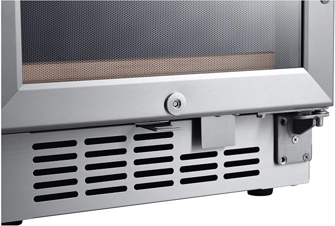 EdgeStar CWR302SZ 15 Inch Wide 25 Bottle Built-In Single Zone Wine Cooler with Reversible Lockable Door and LED Lighting - Stainless Steel