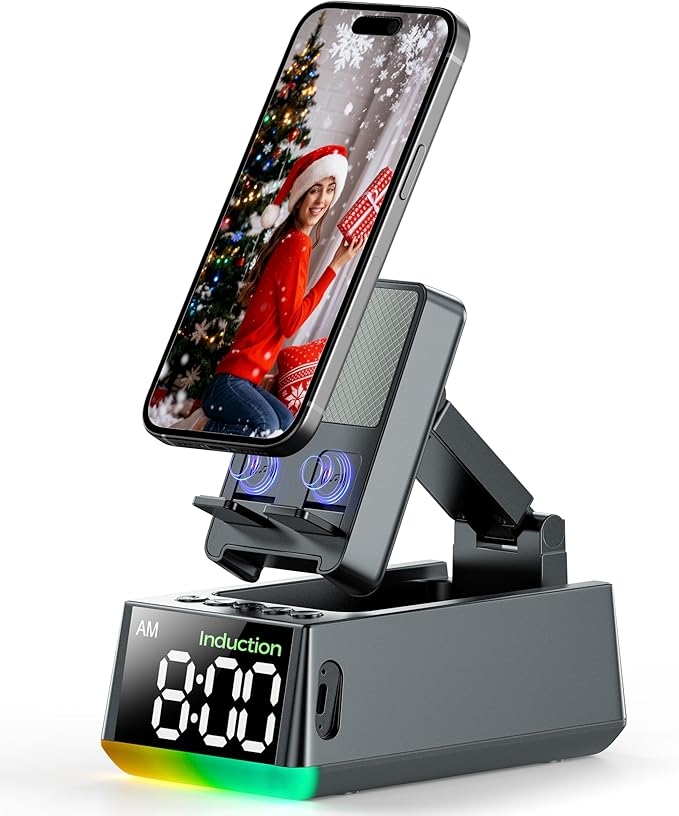 White Elephant Gifts for Adults Useful:Birthday Gift for Men Women Christmas Ideas Induction Speaker Bluetooth HD Sound,Kitchen Gadgets Anniversary Dad Mom Husband Wife Teen Stocking Stuffers (Gray)