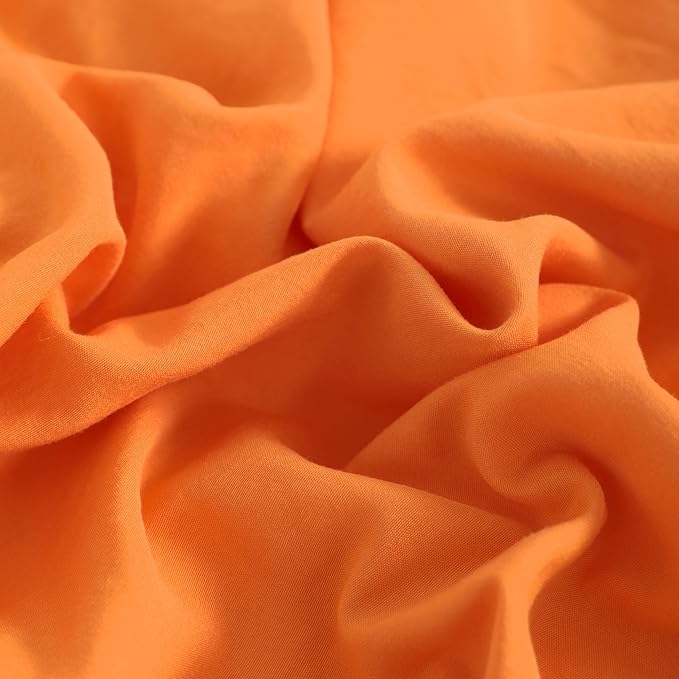 NTBAY Toddler Bedding Set - 4 Piece Soft and Breathable Crib Bedding Set for Boys and Girls, Includes Quilted Comforter, Fitted Sheet, Flat Top Sheet and Envelope Pillowcase, Orange