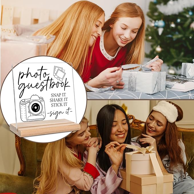 Wedding Photo Guestbook Acrylic Plaque Sign, Wedding Guest Book Desk Decor, Appreciation Gifts, Birthdays Gifts, Christmas Gift for, Cameraman, Friends, Family, Colleagues