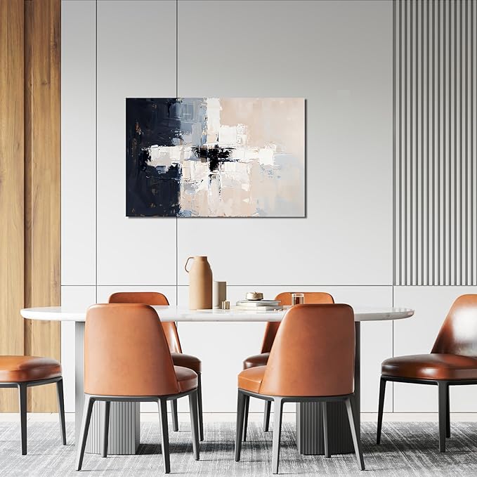 Abstract Wall Art Decor Abstract Canvas Art Wall Decor Modern Wall Art Pictures for Living Room Black and White Wall Art Decor Small White Wall Art Prints Artwork for Walls Home Office Decor 24" X 36"