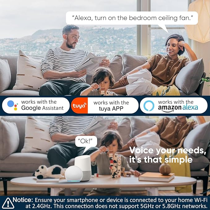 66 Inch Smart Ceiling Fan with Light, Large Modern Industrial Ceiling Fan with Remote/APP/Alexa Control, High CFM Quiet DC Indoor Outdoor Ceiling Fans for Patios Living Room Bedroom, Nickel & Oak