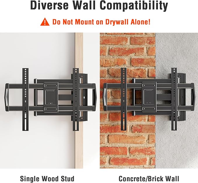 ELIVED Long Arm TV Wall Mount for Most 42-75 Inch TVs, 30 Inch Long Extension Corner TV Mount, Full Motion Wall Mount tv Bracket Swivel and Tilt, Holds up to 99 lbs. Max VESA 600x400mm, YD3037