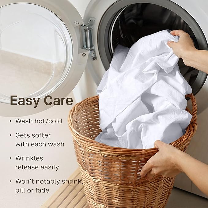 California Design Den Deep Pocket Twin Sheets Set - Luxury 600 Thread Count 100% Cotton Sateen, Twin Sheet Set with All Around Elastic for a Snug Fit, Hotel Quality Bedding - White