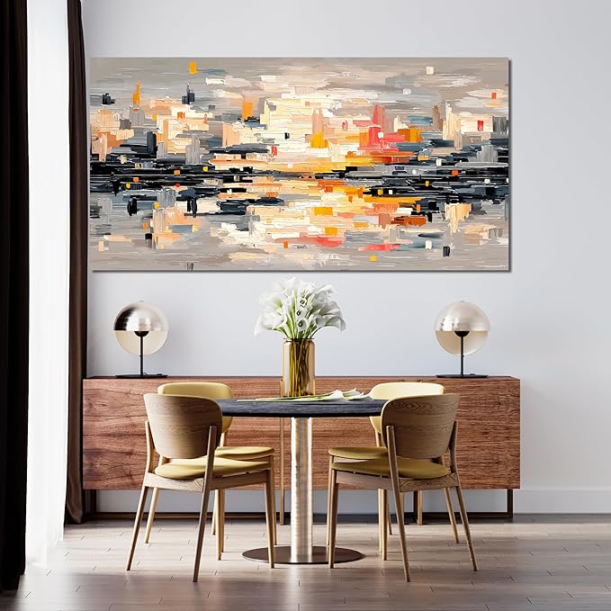 Abstract Wall Art Decor Large Wall Art for Living Room Abstract Canvas Art Wall Decor Modern Colorful Wall Art Prints Canvas Wall Art Pictures Artwork for Walls Bedroom Office Decor 24" X 48"