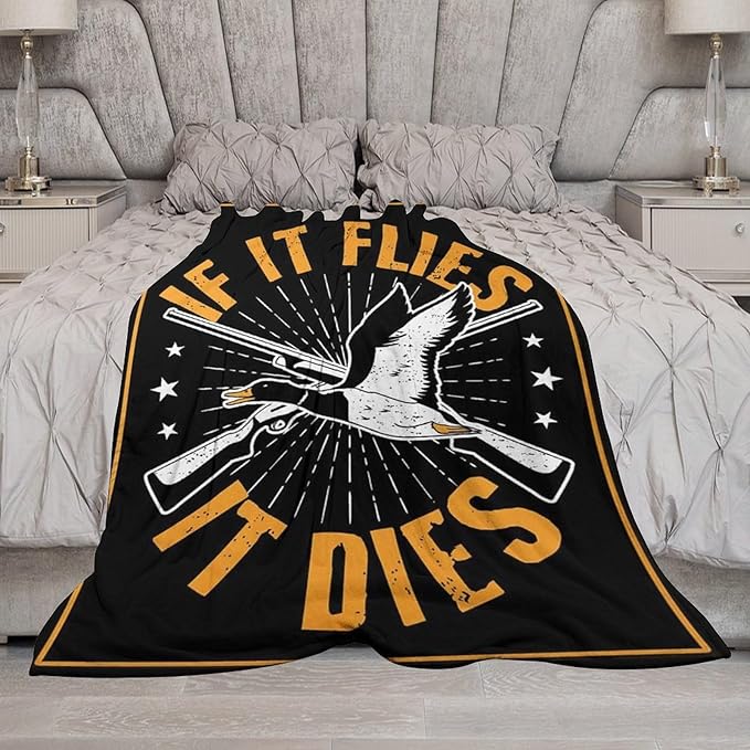 Duck Hunting Blanket Hunting Gifts for Men Goose Hunting Accessories Hunting Throw Blanket for Adults Soft Warm Cozy Fleece Blanket for Couch Sofa Bed 40"x50"