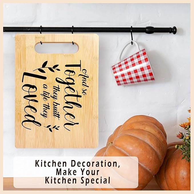 Together They Built a Life They Loved Cutting Board 11.6x7.6”in, Wedding Engagement Gifts for Couples Newlyweds Bride Groom, Newlywed Gifts for Couples, Just Married Engaged Gifts, Housewarming Gifts