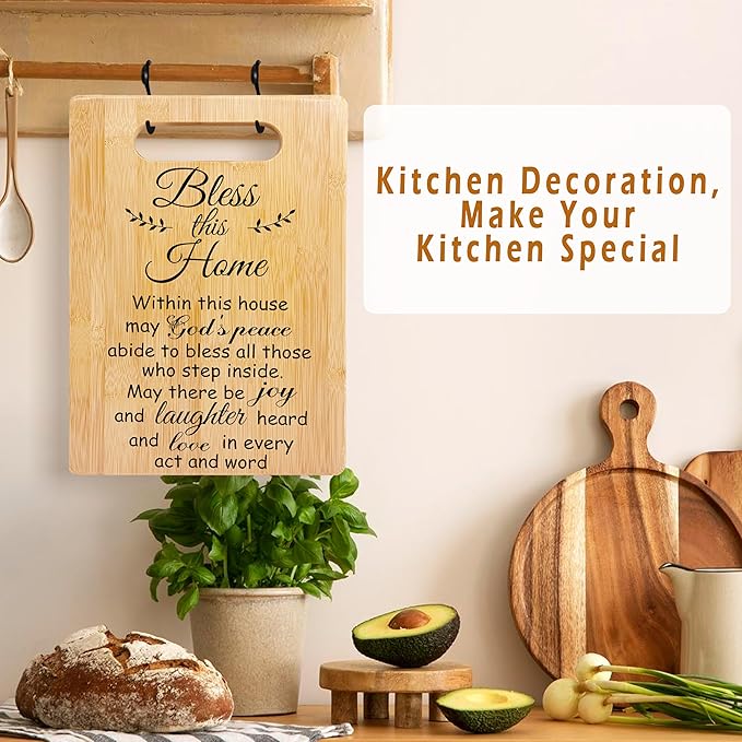 House Warming Gifts New Home Women, Bless this Home Cutting Board, Hostess Gifts for Women, New Home Gift Ideas for New Homeowner, New Home Decor for Kitchen