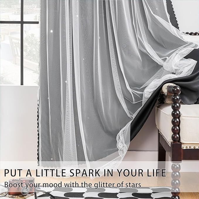 XiDi Grommet Blackout Curtains for Bedroom & Living Room, 84"L x 34"W, Unicorn Pattern, Girls & Kids Room Decor