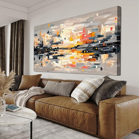 Abstract Wall Art Decor Large Wall Art for Living Room Abstract Canvas Art Wall Decor Modern Colorful Wall Art Prints Canvas Wall Art Pictures Artwork for Walls Bedroom Office Decor 24" X 48"