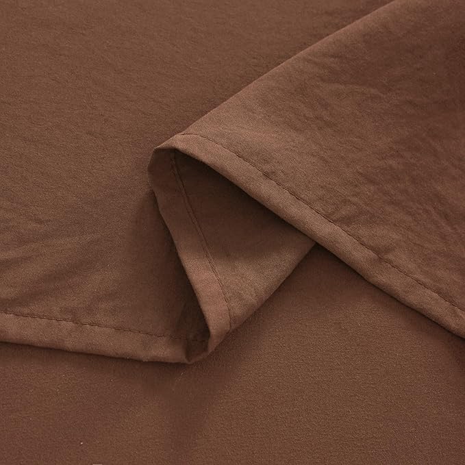 NTBAY Twin Comforter Set with Sheets, 5 Pieces Soft and Breathable Twin Bedding Set, Twin Bed in a Bag, Down Alternative Comforter Set Solid Color All Season, Kids Bedding Set, Brown