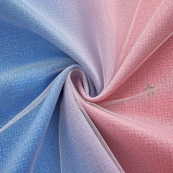 XiDi Pink Curtains for Bedroom Decor Blackout Curtains for Girl Room Rainbow Curtains for Kids Room Unicorn Wall Decals Blue Curtains Green 34X72 Inch Long 1