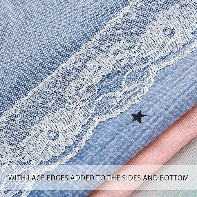 XiDi Pink Grey Girls Curtains for Bedroom, Childs Room Wall Decor Curtain, Nursery Blackout Curtains, Kids Bedroom Green Curtain 63 inchs Long 34 inches Wide 1 Panel