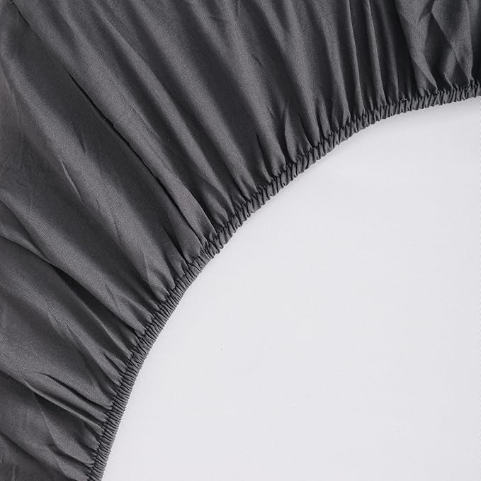 NTBAY Toddler Bedding Set - 4 Piece Soft and Breathable Crib Bedding Set for Boys and Girls, Includes Quilted Comforter, Fitted Sheet, Flat Top Sheet and Envelope Pillowcase, Dark Grey